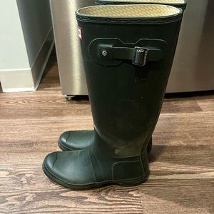 Olive green hunter boots